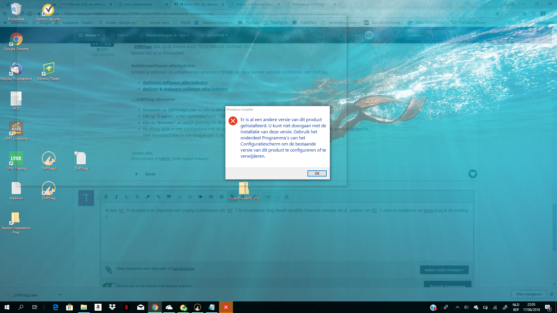 error 1001 bij verwijderen programma - Archief Windows 10 ...